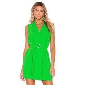 Amanda Uprichard Wintour Blazer Sheath Wrap Dress Green